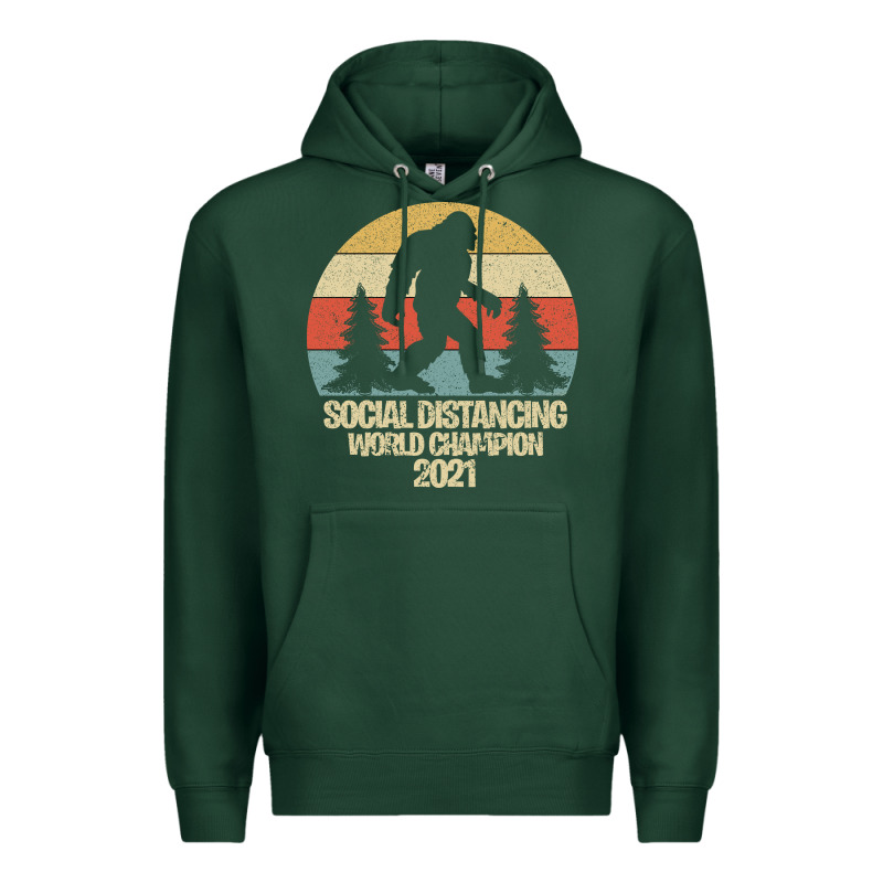 Bigfoot Social Distancing World Champion Premium Hoodie by Bettercallsaul | Teevron