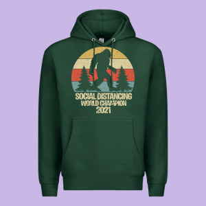 Bigfoot Social Distancing World Champion Premium Hoodie Designed By Bettercallsaul