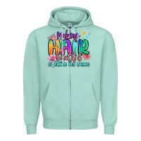 Seafoam making hair beautiful is kinda my thing Zipper Hoodie - MaliasSmallBusiness