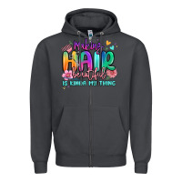 Smoke making hair beautiful is kinda my thing Zipper Hoodie - MaliasSmallBusiness