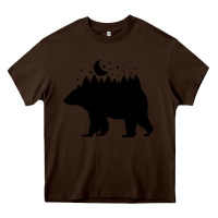 Chocolate Brown bear Heavy Core Tee - Unal Design