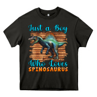 Asphalt just a boy who loves baby spinosaurus Heavy Core Tee - Artiststas