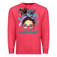 Cardinal Messy Bun Cosmetologist Bbs Premium Sweatshirt - BundleAndBundleShop