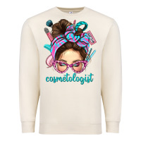 Sandshell Messy Bun Cosmetologist Bbs Premium Sweatshirt - BundleAndBundleShop