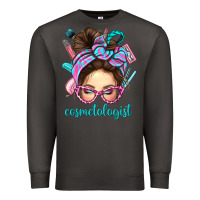 Smoke Messy Bun Cosmetologist Bbs Premium Sweatshirt - BundleAndBundleShop