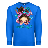 True Royal Messy Bun Cosmetologist Bbs Premium Sweatshirt - BundleAndBundleShop