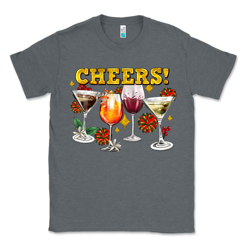 Cheers Christmas Coctail Classic Tee by AdoDesignShop | Teevron