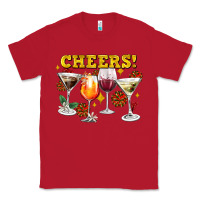 Red Cheers Christmas Coctail Classic Tee - AdoDesignShop