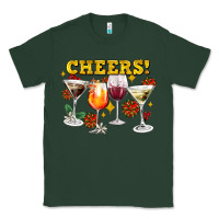 Sports Green Cheers Christmas Coctail Classic Tee - AdoDesignShop
