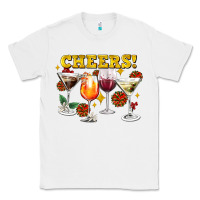 White Cheers Christmas Coctail Classic Tee - AdoDesignShop