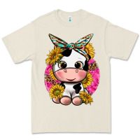 Bone cut cow with sunflower and leopard  pink Premium Tee - texasbilliewilder