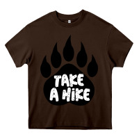 Chocolate Brown take a hike Heavy Core Tee - Unal Design