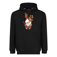Black Baseball Easter Bunny Heavyweight Hoodie - BundleAndBundleShop