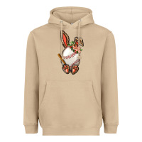 Mushroom Baseball Easter Bunny Heavyweight Hoodie - BundleAndBundleShop