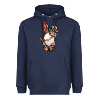 Navy Baseball Easter Bunny Heavyweight Hoodie - BundleAndBundleShop