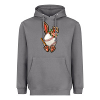 Storm Baseball Easter Bunny Heavyweight Hoodie - BundleAndBundleShop