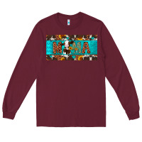 Burgundy mama holstein cow license plate Long Sleeve Tee - Artiststas