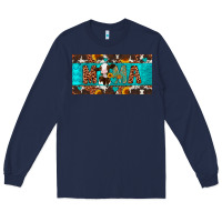 Navy mama holstein cow license plate Long Sleeve Tee - Artiststas
