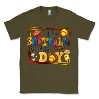 Army Green its a softball kinda day Classic Tee - AdoDesignShop