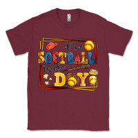 Burgundy its a softball kinda day Classic Tee - AdoDesignShop