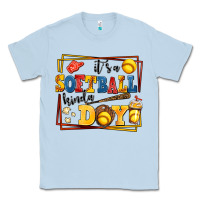 Dusty Blue its a softball kinda day Classic Tee - AdoDesignShop