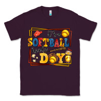 Plum its a softball kinda day Classic Tee - AdoDesignShop
