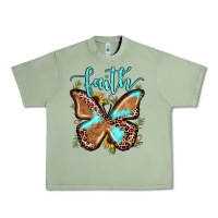 Oil Green faith leopard butterfly Urban Heavy Tee - JahusDesignShop