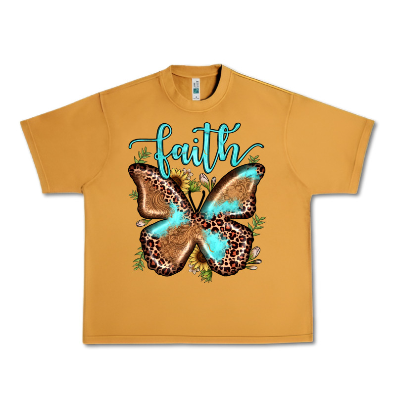 Faith Leopard Butterfly Urban Heavy Tee by JahusDesignShop | Teevron