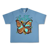 Pebble Blue faith leopard butterfly Urban Heavy Tee - JahusDesignShop