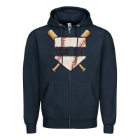 Navy preview custom baseball Zipper Hoodie - MaliasSmallBusiness