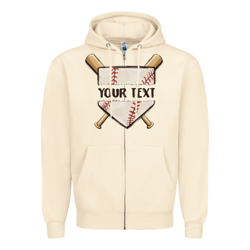 Preview Custom Baseball Zipper Hoodie by MaliasSmallBusiness | Teevron