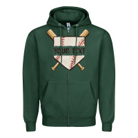 Sports Green preview custom baseball Zipper Hoodie - MaliasSmallBusiness