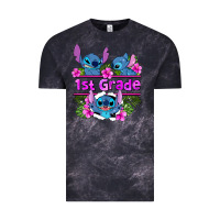 Cloud Black preview flower stitch 1st grade Vintage Tee - AdoDesignShop
