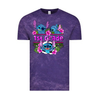 Cloud Purple preview flower stitch 1st grade Vintage Tee - AdoDesignShop