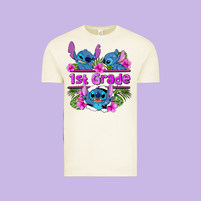 Preview Flower Stitch 1st Grade Vintage Tee Designed By Adodesignshop