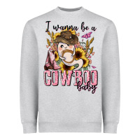 Heather Grey i wanna be a cowboo baby halloween Heavyweight Sweatshirt - AdoDesignShop