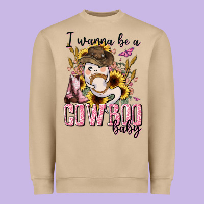 I Wanna Be A Cowboo Baby Halloween Heavyweight Sweatshirt Designed By Adodesignshop