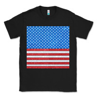 Black Glitter 4th Of July Seamless Pattern Classic Tee - BundleAndBundleShop