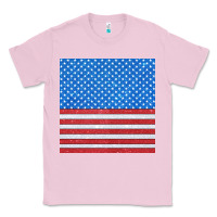 Bubblegum Pink Glitter 4th Of July Seamless Pattern Classic Tee - BundleAndBundleShop