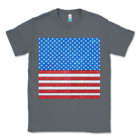 Charcoal Heather Glitter 4th Of July Seamless Pattern Classic Tee - BundleAndBundleShop