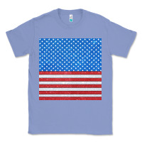 Colony Blue Glitter 4th Of July Seamless Pattern Classic Tee - BundleAndBundleShop