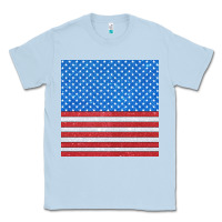 Dusty Blue Glitter 4th Of July Seamless Pattern Classic Tee - BundleAndBundleShop