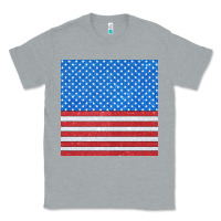 Heather Grey Glitter 4th Of July Seamless Pattern Classic Tee - BundleAndBundleShop