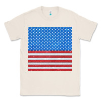 Natural Glitter 4th Of July Seamless Pattern Classic Tee - BundleAndBundleShop