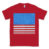 Red Glitter 4th Of July Seamless Pattern Classic Tee - BundleAndBundleShop