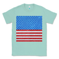Seafoam Glitter 4th Of July Seamless Pattern Classic Tee - BundleAndBundleShop