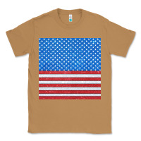 Toasted Coconut Glitter 4th Of July Seamless Pattern Classic Tee - BundleAndBundleShop