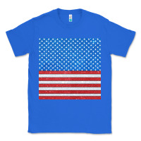 True Royal Glitter 4th Of July Seamless Pattern Classic Tee - BundleAndBundleShop