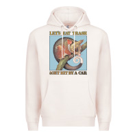 Pale Pink Let's Eat Trash & Get Hit By A Car Premium Hoodie - Bettercallsaul