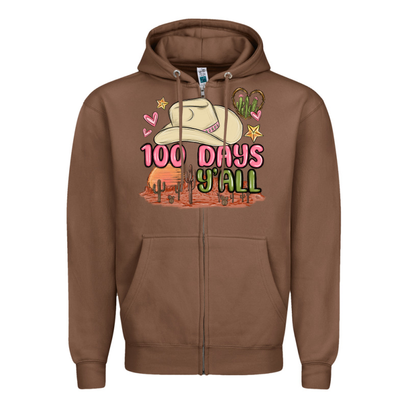100 Days Y'all Malia Zipper Hoodie by MaliasSmallBusiness | Teevron